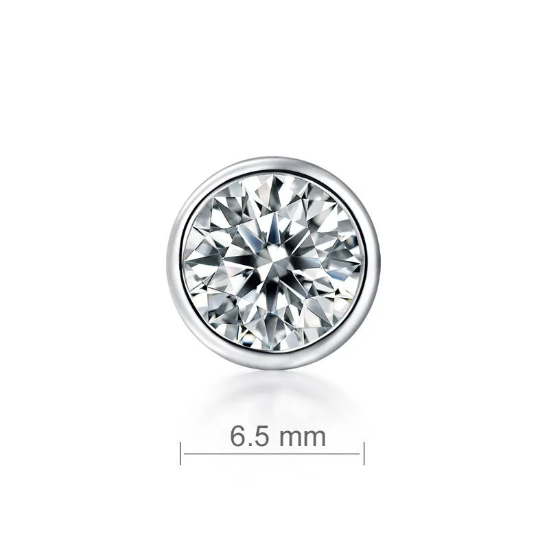 1 Carat Moissanite Diamond Earring (1 Piece) Unisex 925 Sterling Silver MFE8195