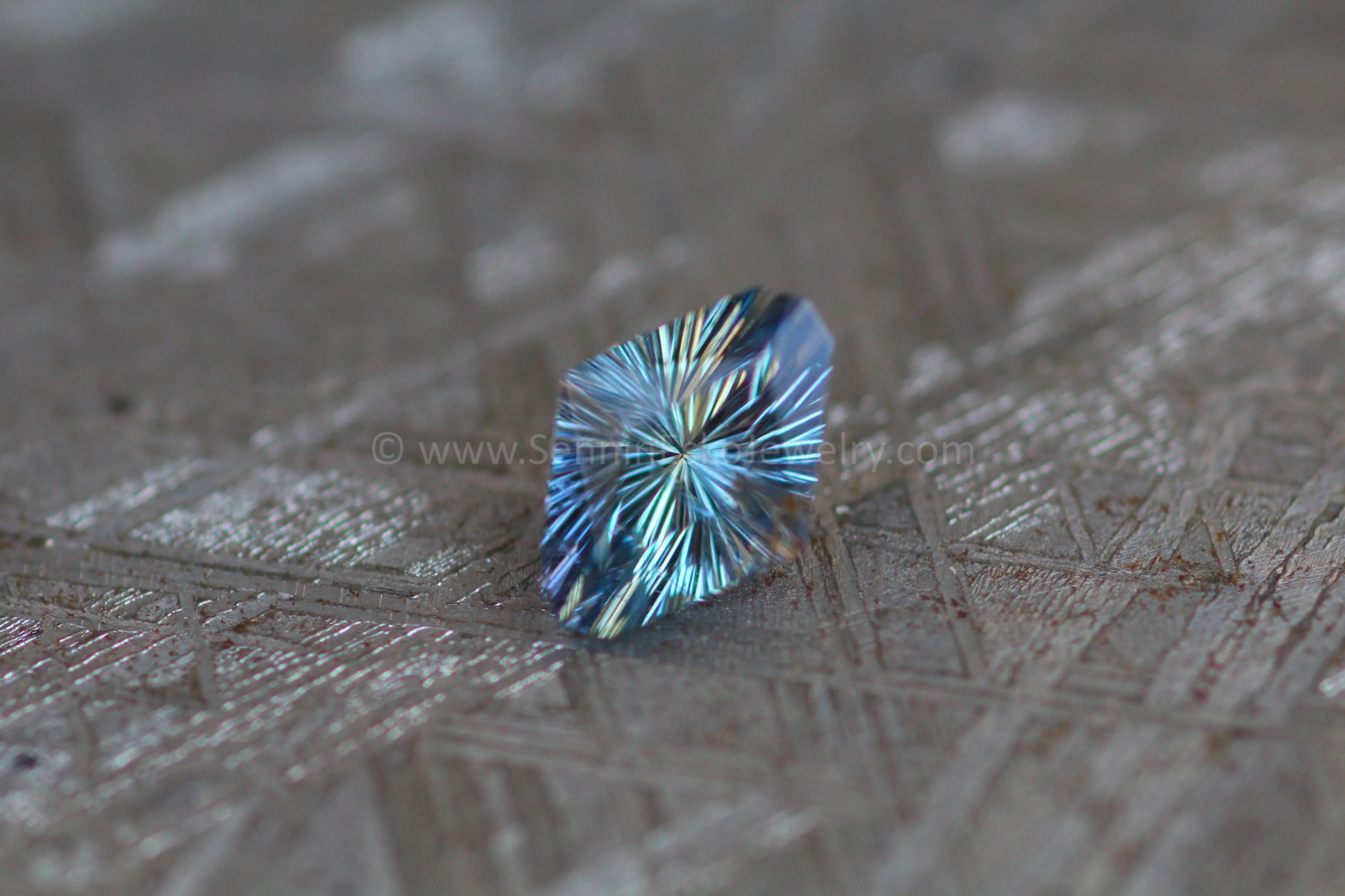 1 ct Peacock Umba Sapphire Octagon -  8.8x3.7mm, Fantasy Cut