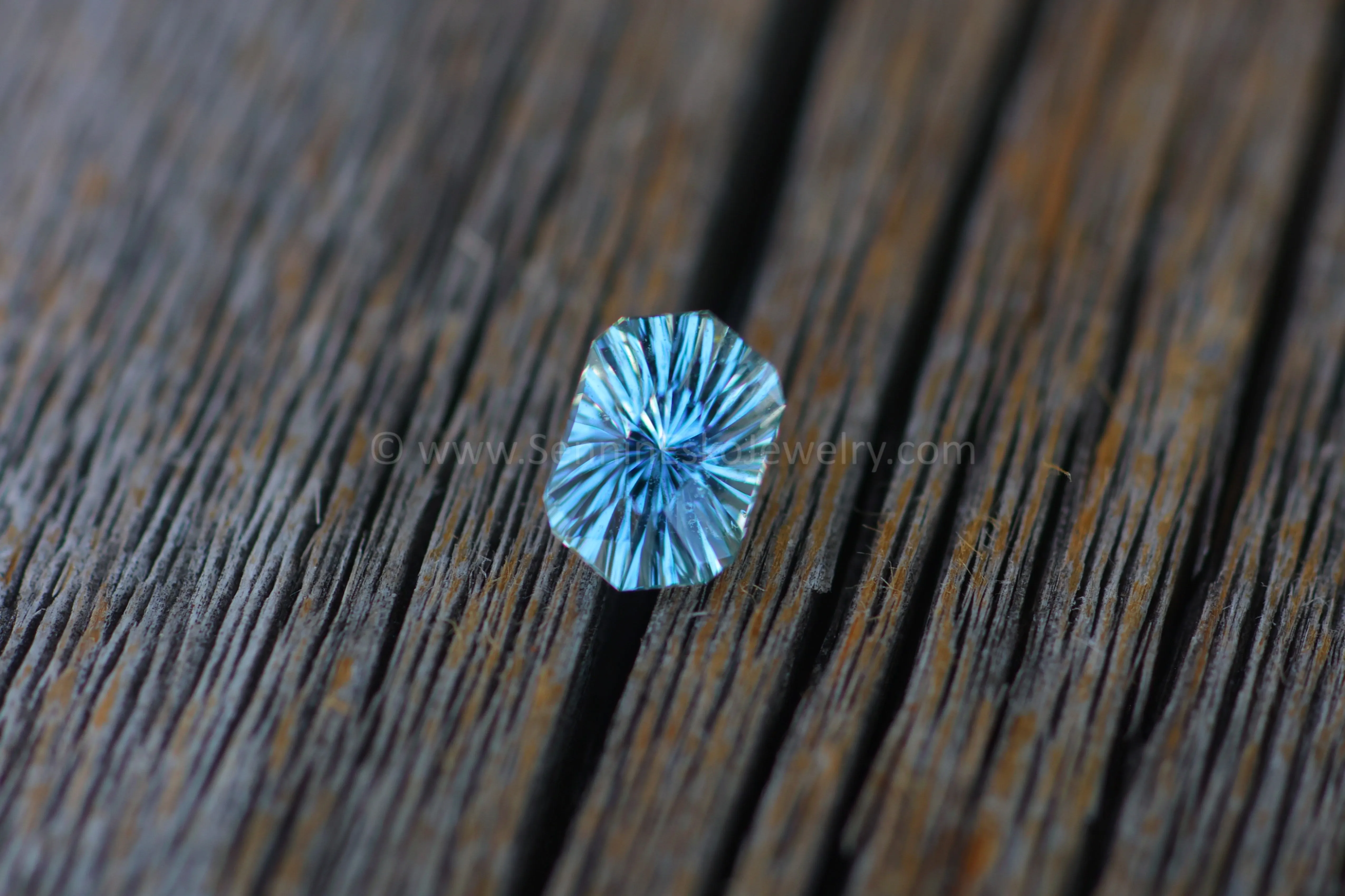 1.1 Carat Light Blue/Gray Sapphire Hexagonal Cushion - Galaxy Cut - 7.1x4.9mm