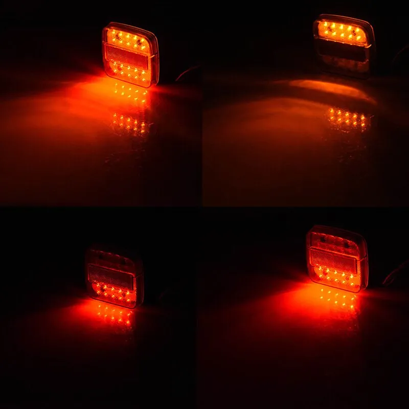 12V Trailer Truck 20 LED Taillight Brake Stop Turn Signal Indicator Light Lamp 107x102x30mm