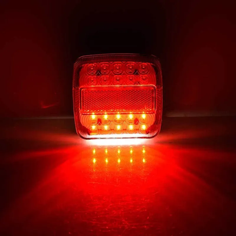 12V Trailer Truck 20 LED Taillight Brake Stop Turn Signal Indicator Light Lamp 107x102x30mm