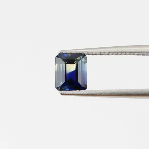 1.37ct Emerald Cut Blue Yellow Sapphire