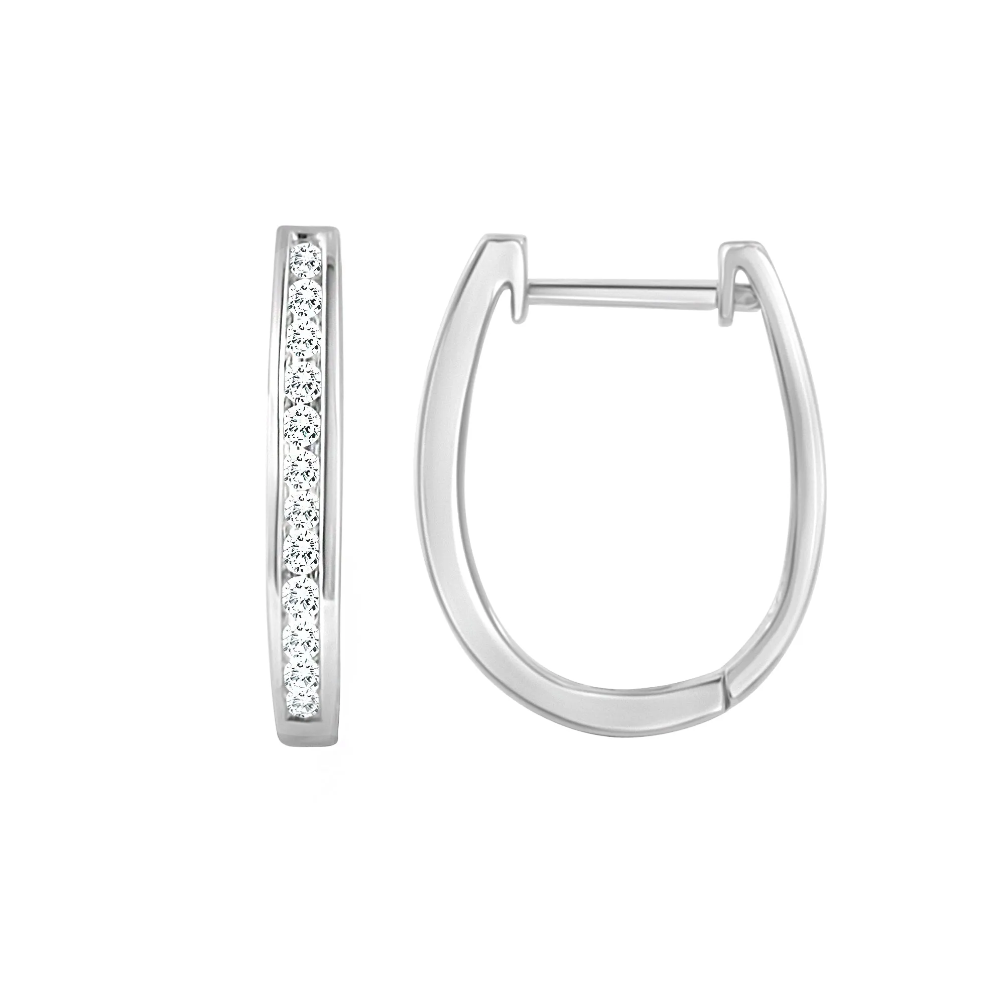 14K 24RD0.22CT EARRING HUGGIES (102DE1614)