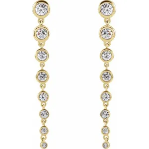 14K Yellow 1 3/4 CTW Lab-Grown Diamond Earrings