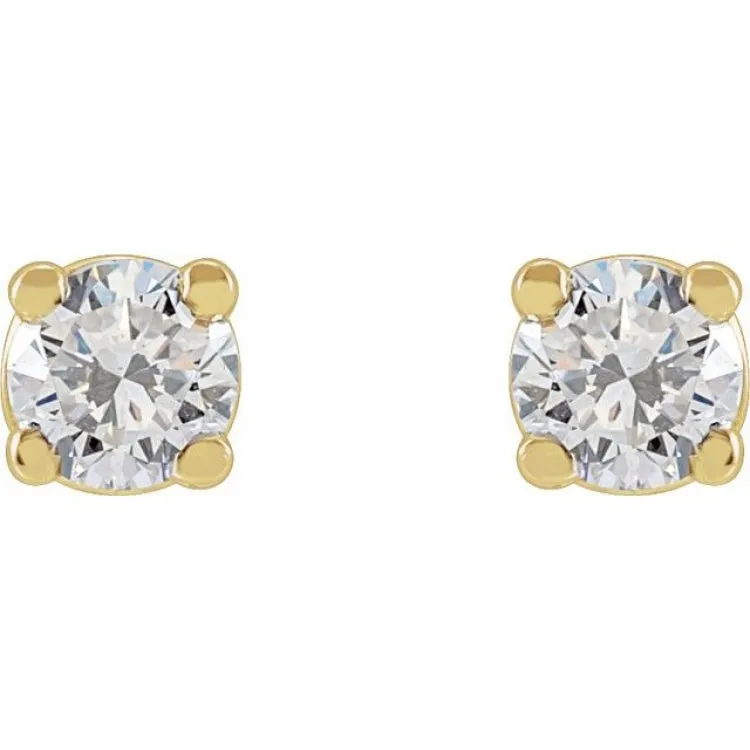 14K Yellow 1/6 CTW Lab-Grown Diamond Earrings