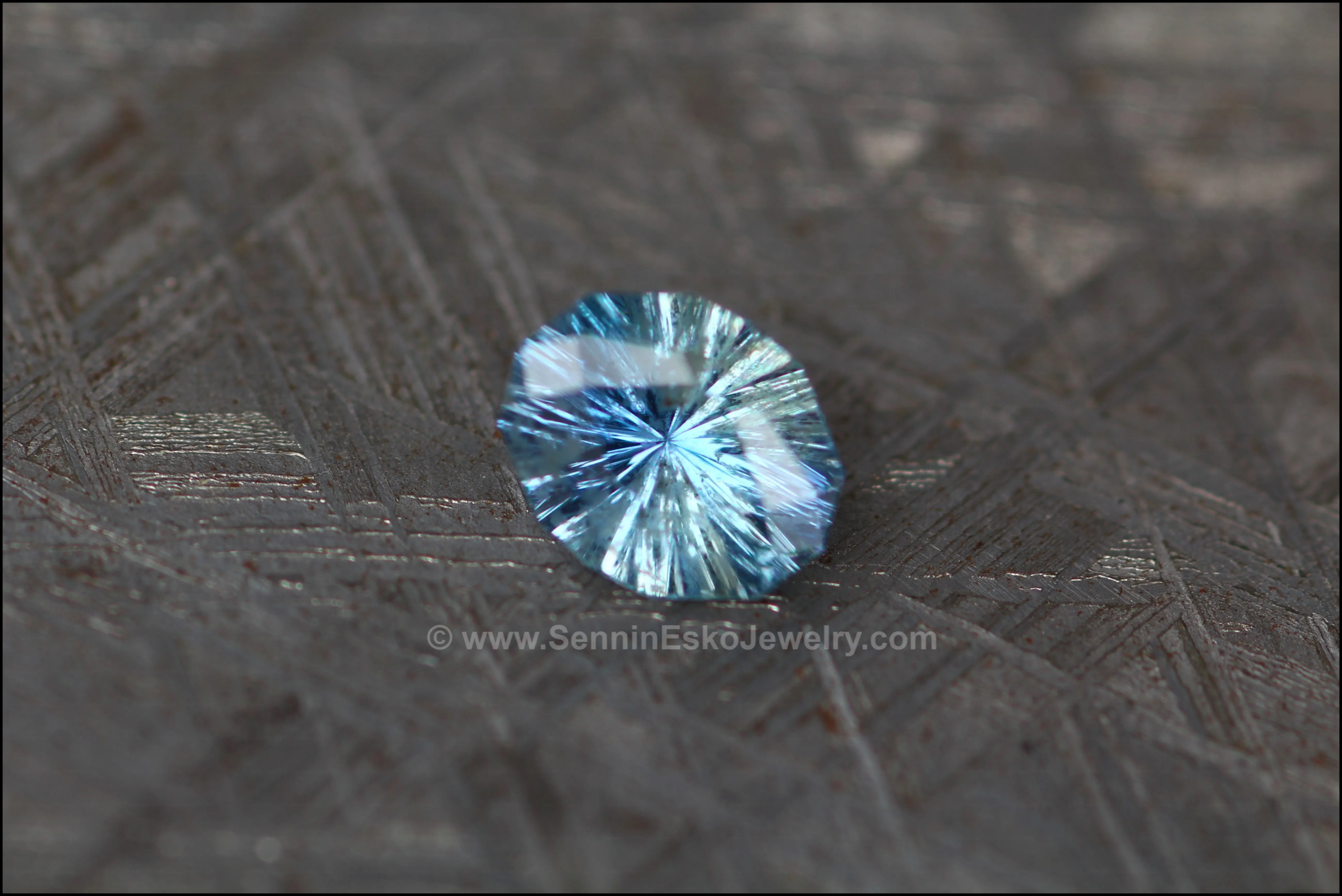 1.5ct Blue/Silver Umba Sapphire Oval Dodecagon- Fantasy Cut - 9x6.7mm