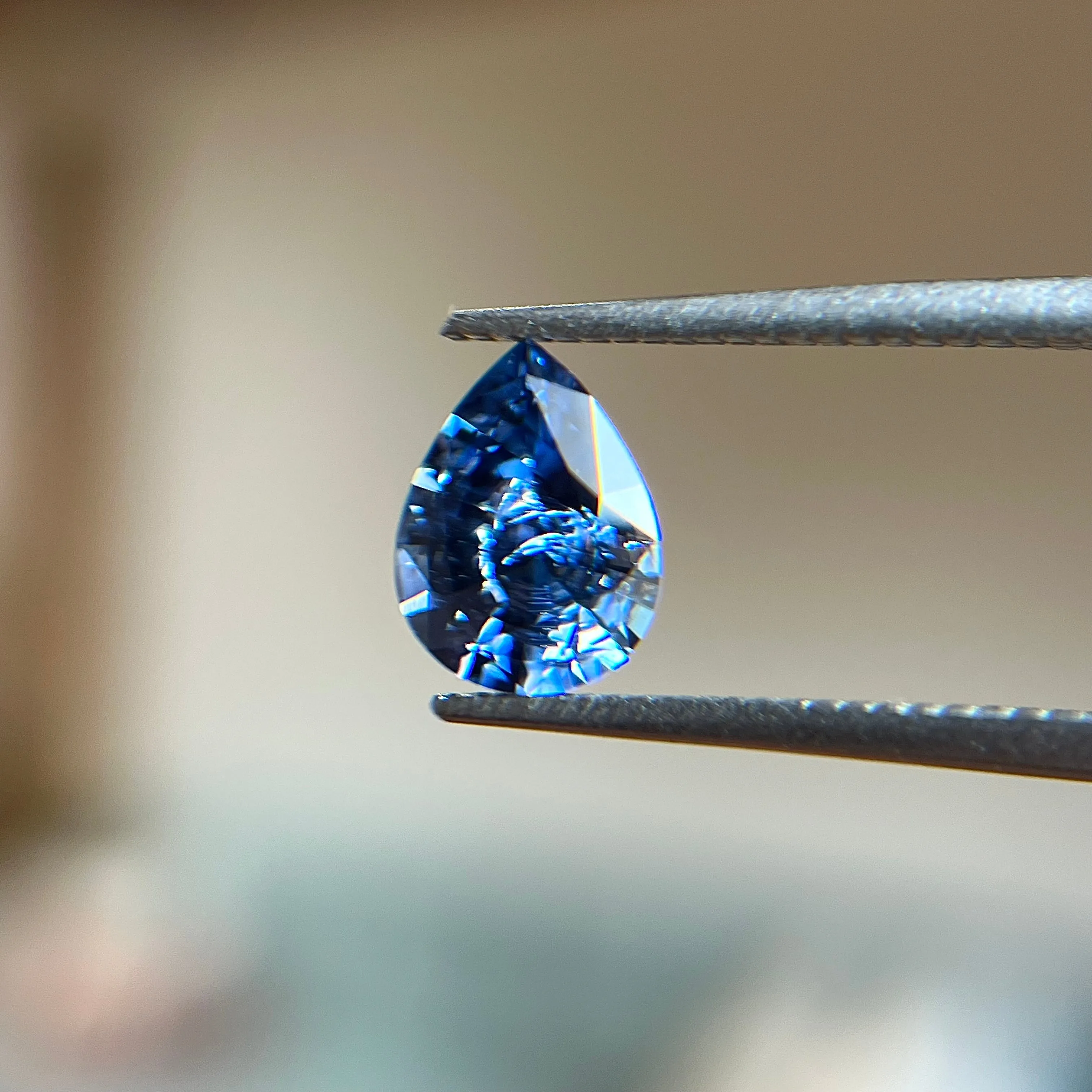 1.74ct Pear Brilliant Blue Sapphire