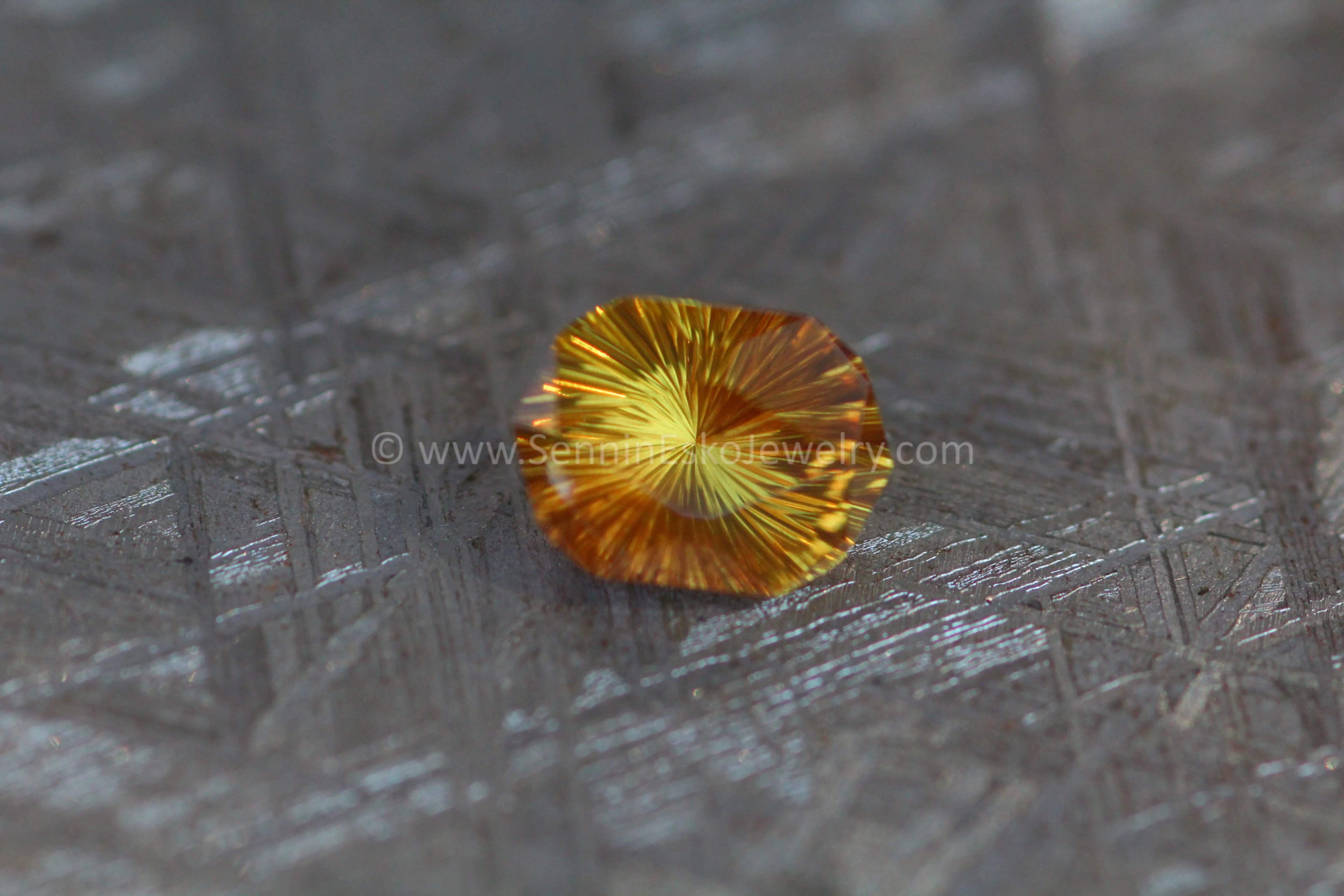 1.8 Carat Burnt Orange Sapphire Decagon - Fantasy Cut 8.5x6.3mm