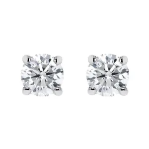 18ct White Gold 0.20ct Diamond Claw Set Solitaire Stud Earring