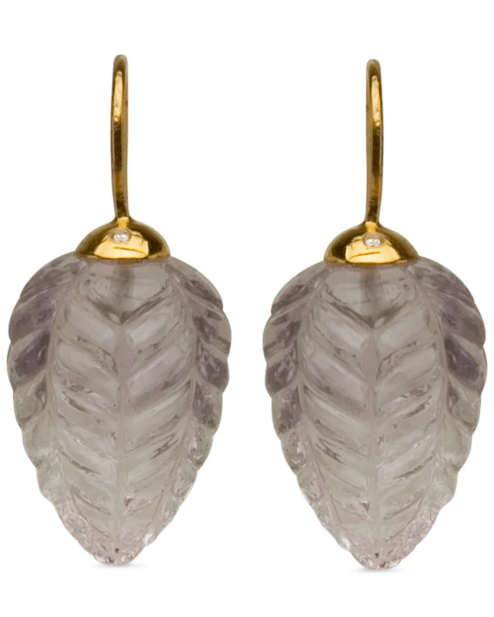 18k Yellow Gold Amethyst Braided Drop Earrings