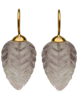 18k Yellow Gold Amethyst Braided Drop Earrings