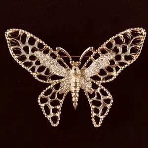 1971 Sarah Coventry Madam Butterfly Gold Brooch