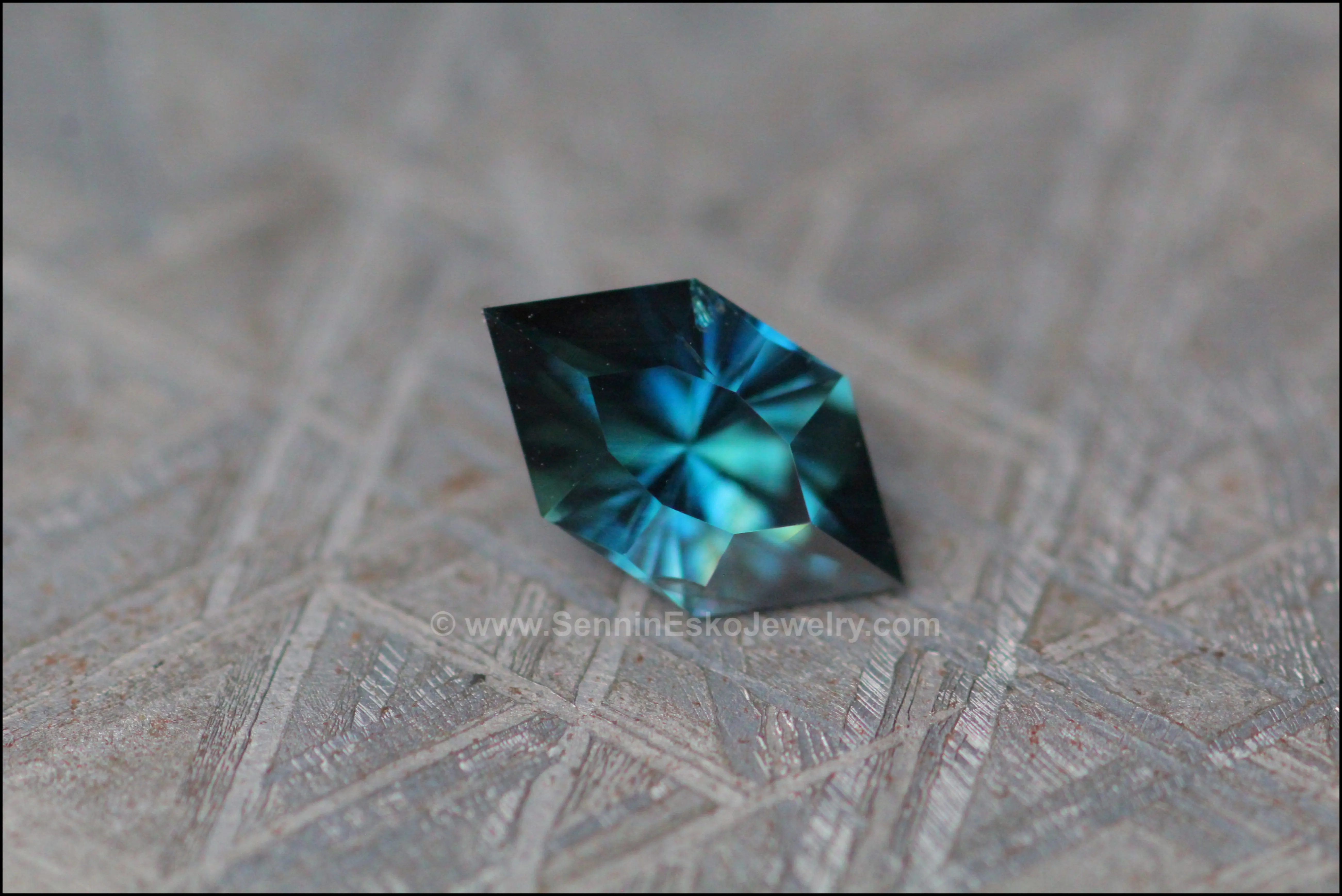 1ct Inky Blue-Green Kenyan Sapphire Hexagon - 8.8x5mm