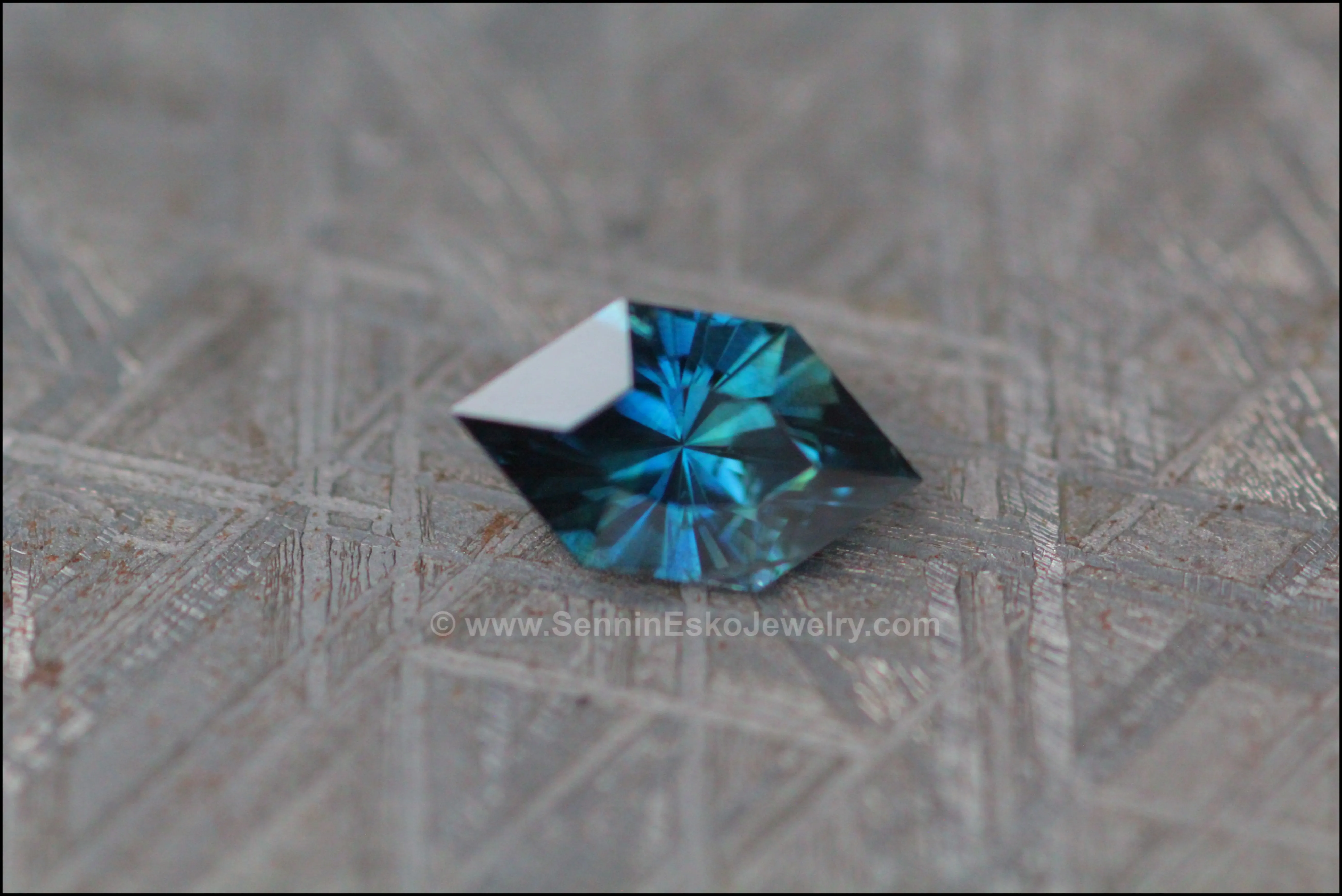 1ct Inky Blue-Green Kenyan Sapphire Hexagon - 8.8x5mm