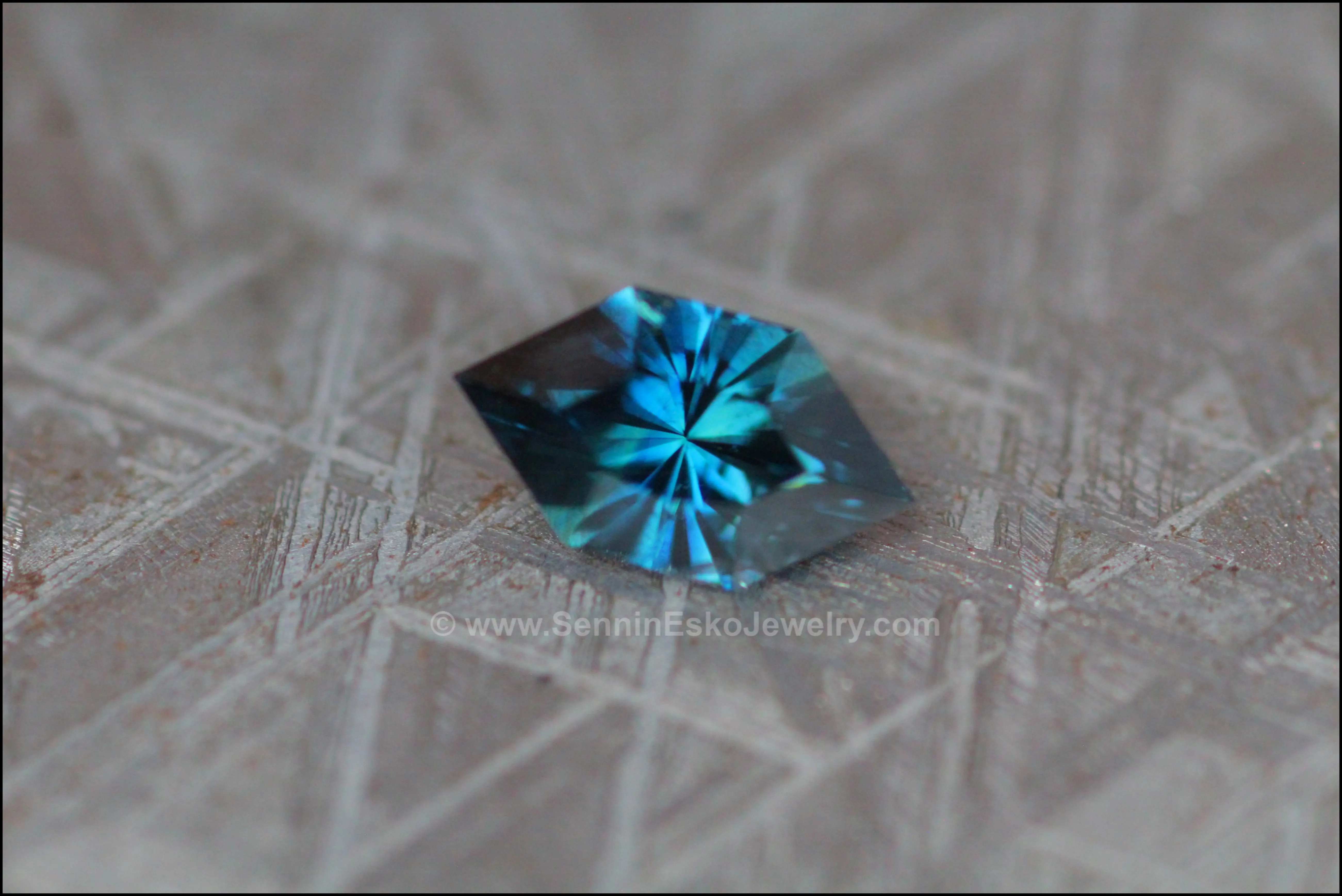 1ct Inky Blue-Green Kenyan Sapphire Hexagon - 8.8x5mm