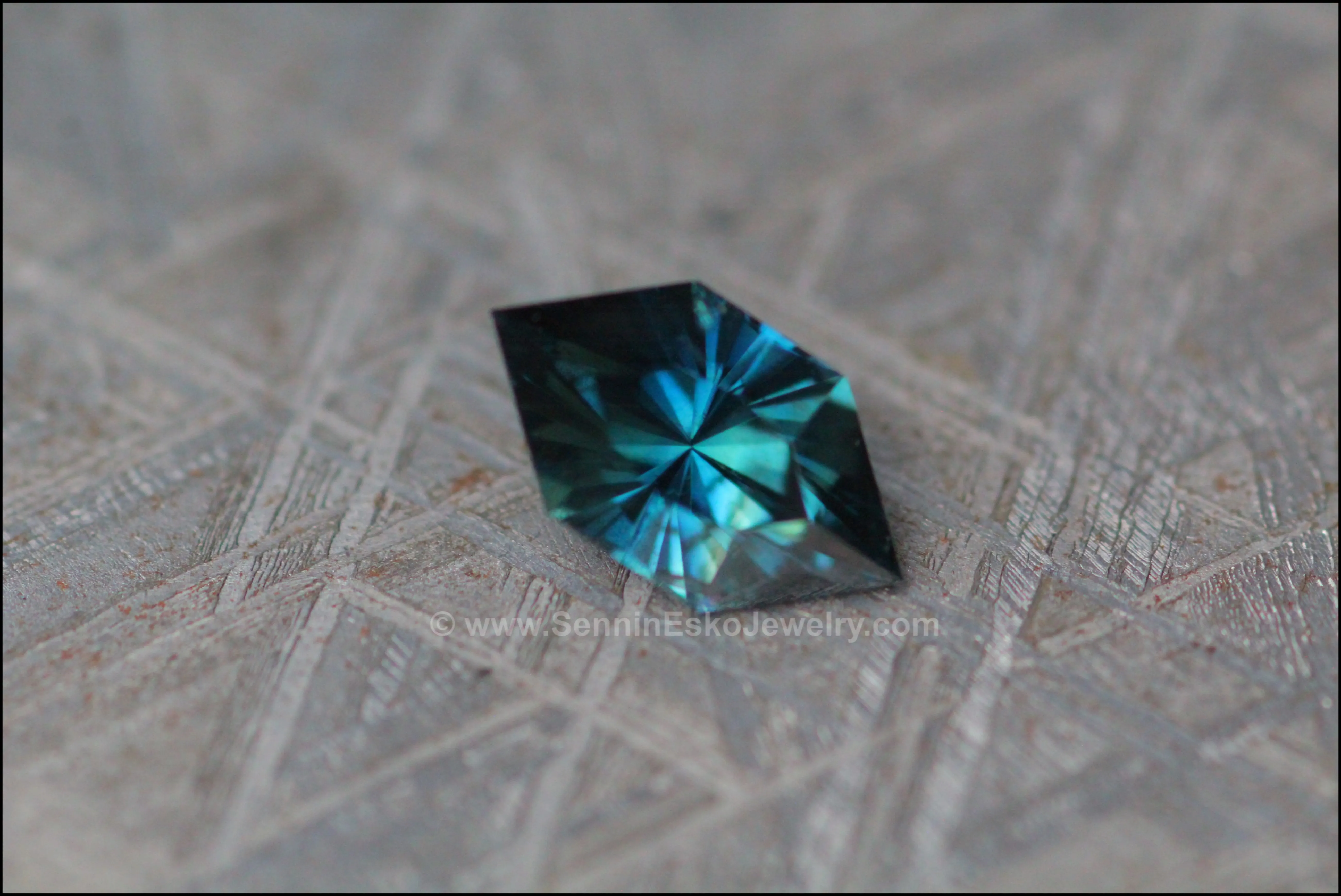 1ct Inky Blue-Green Kenyan Sapphire Hexagon - 8.8x5mm