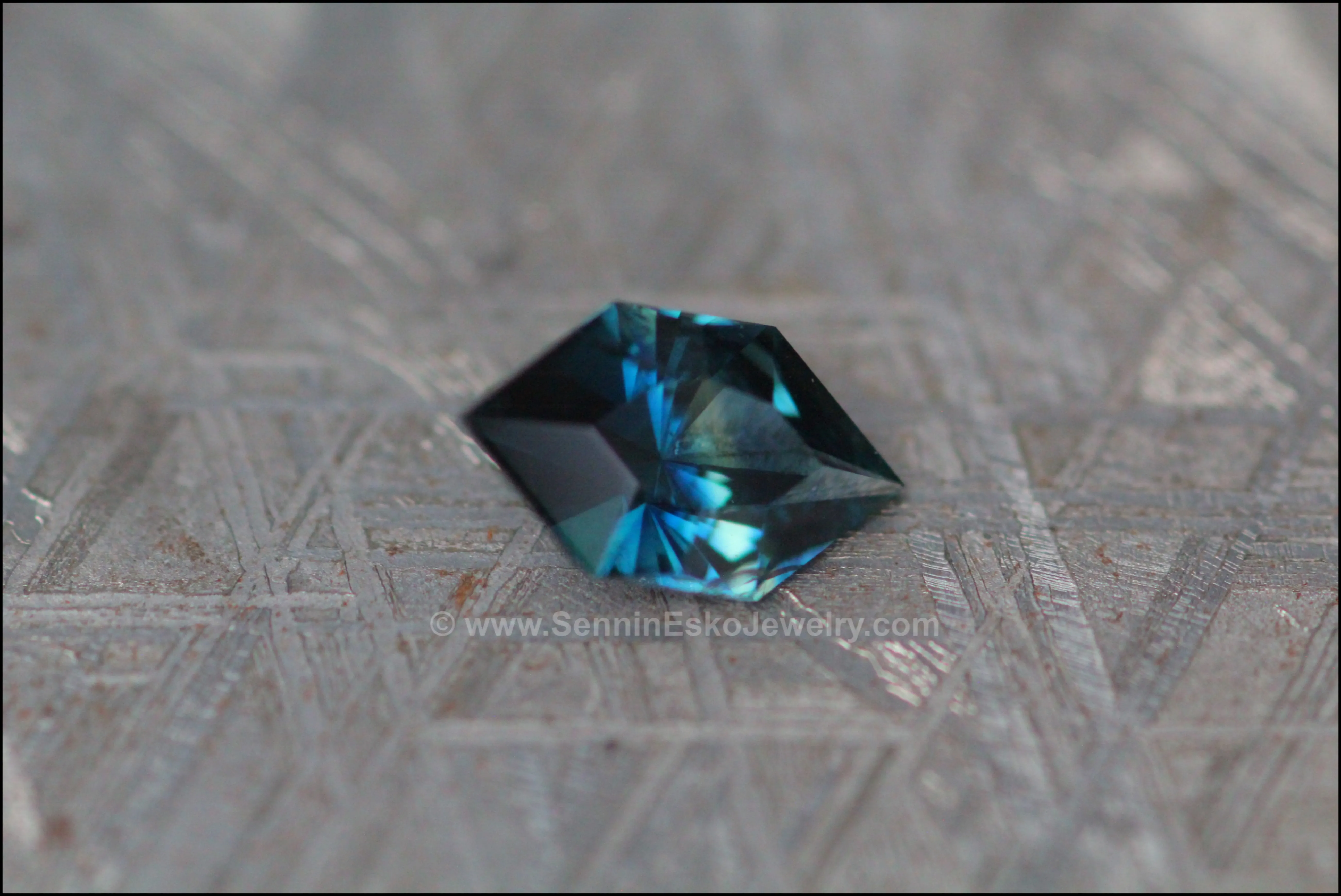 1ct Inky Blue-Green Kenyan Sapphire Hexagon - 8.8x5mm