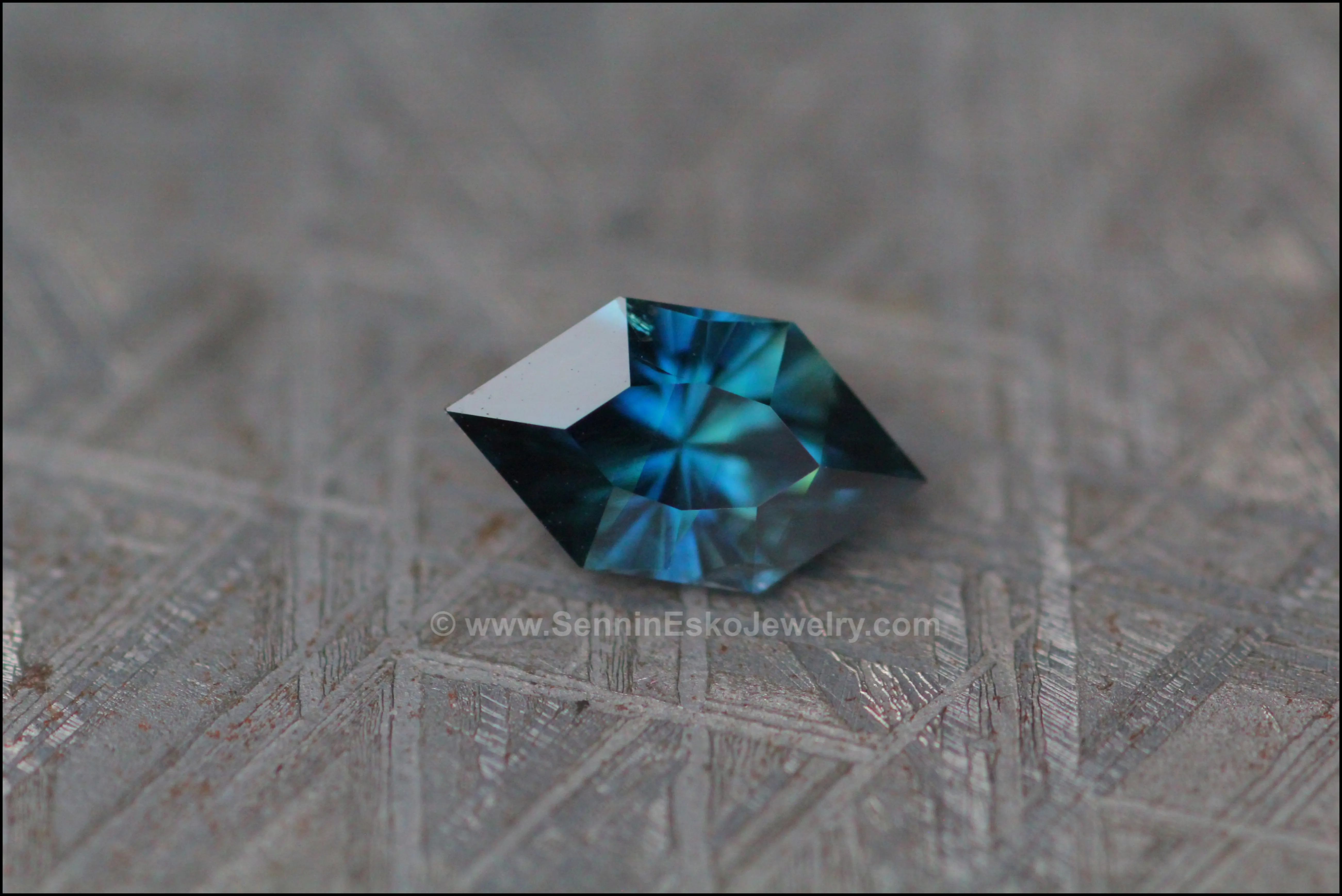 1ct Inky Blue-Green Kenyan Sapphire Hexagon - 8.8x5mm