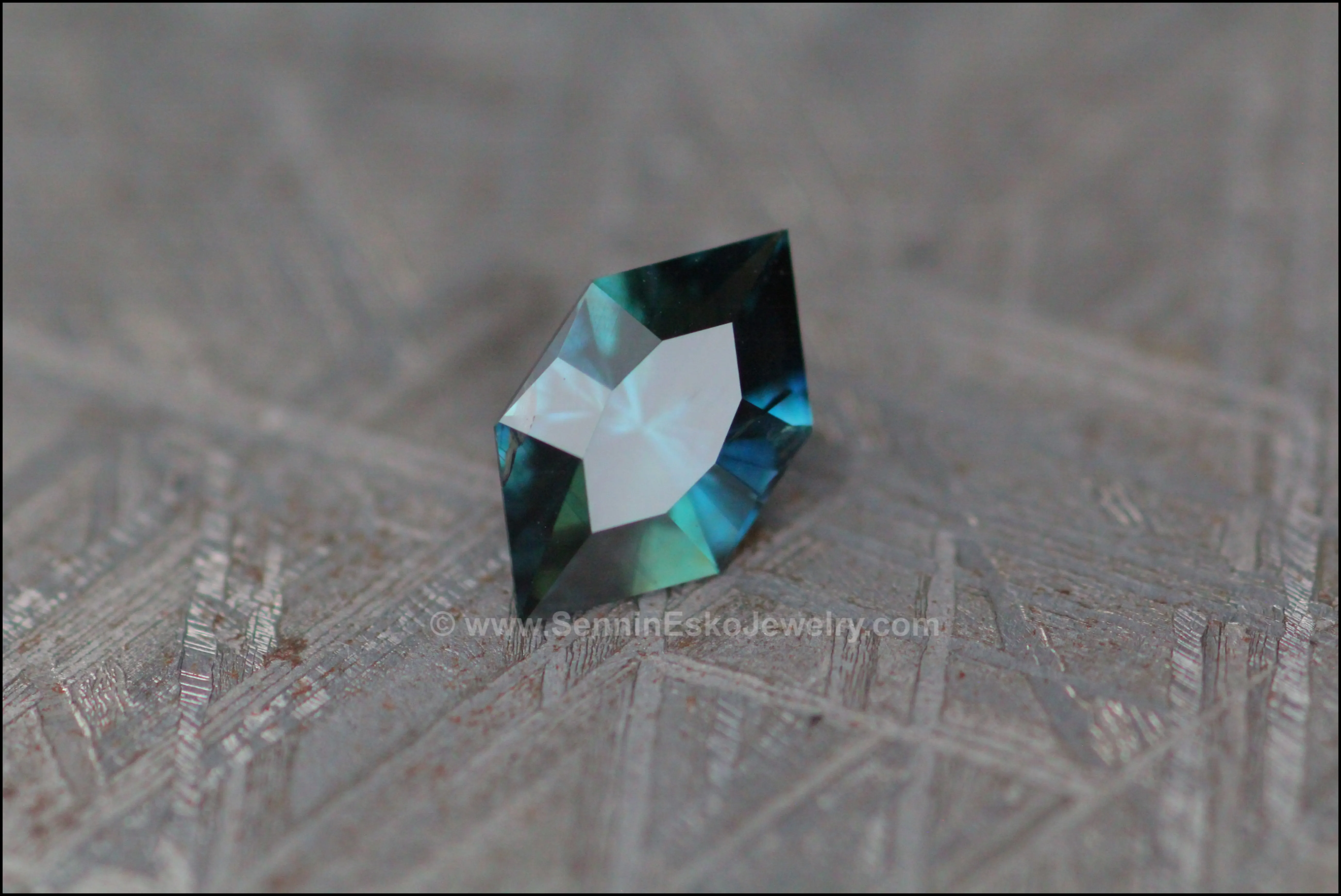 1ct Inky Blue-Green Kenyan Sapphire Hexagon - 8.8x5mm