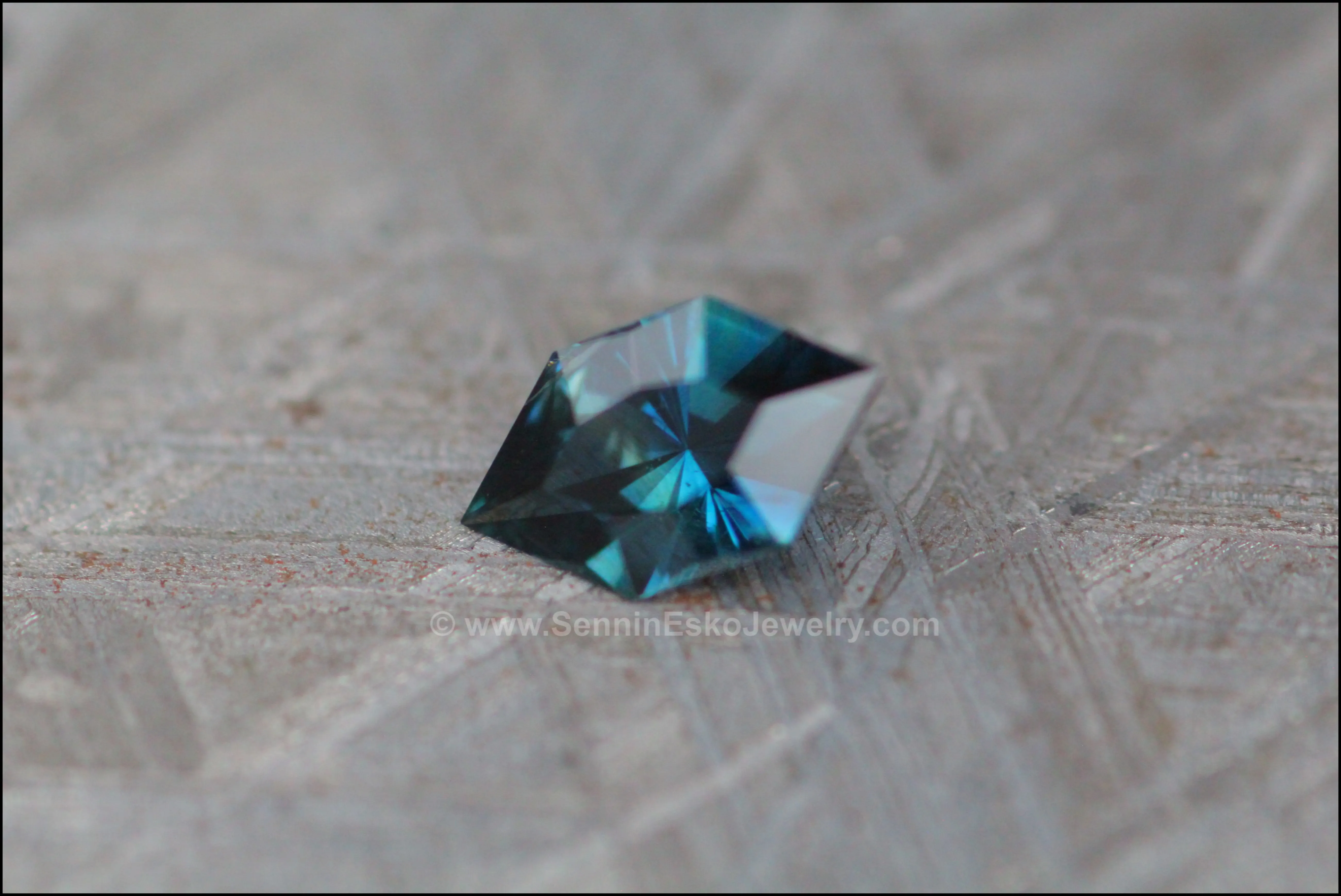 1ct Inky Blue-Green Kenyan Sapphire Hexagon - 8.8x5mm