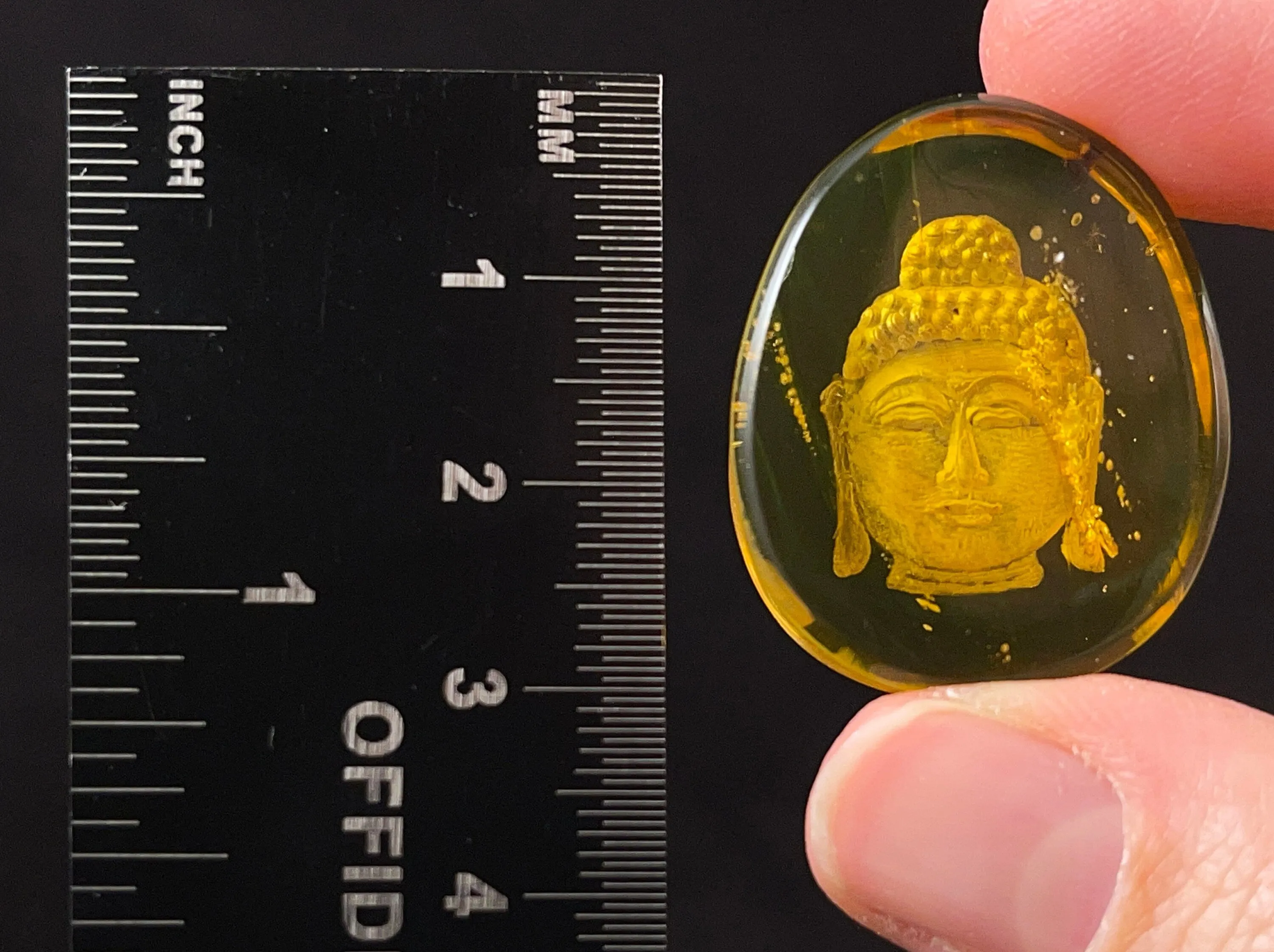 AMBER Crystal Buddha - Crystal Carving, Housewarming Gift, Home Decor, Healing Crystals and Stones, 52550