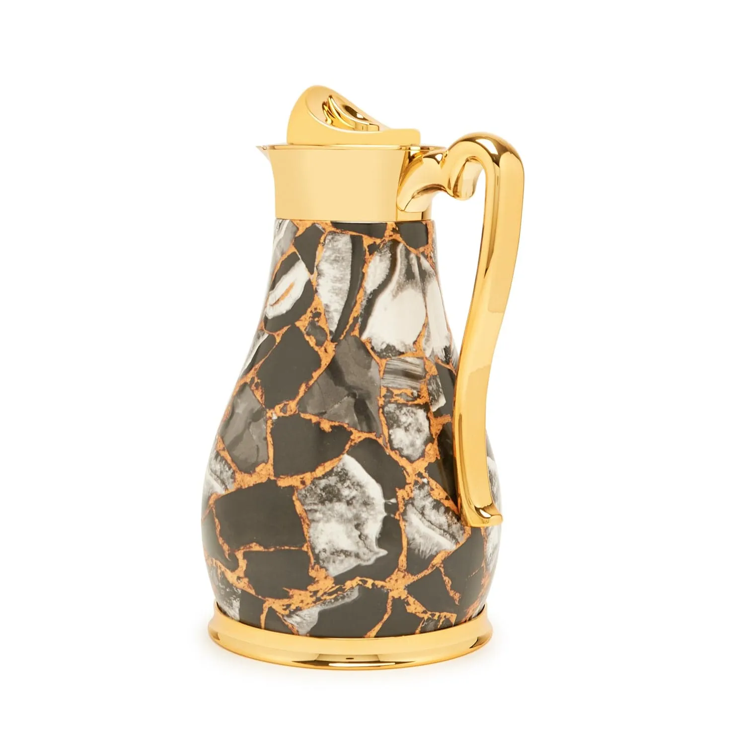 Amber Marlene Gold With Decoration 0.75L Flask - AM4407-750-MAR