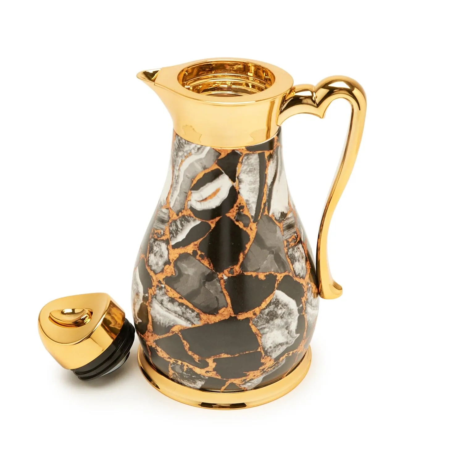 Amber Marlene Gold With Decoration 0.75L Flask - AM4407-750-MAR