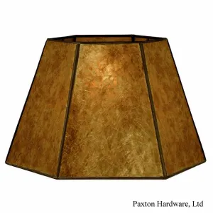 Amber Mica Lamp Shades, 14 inch