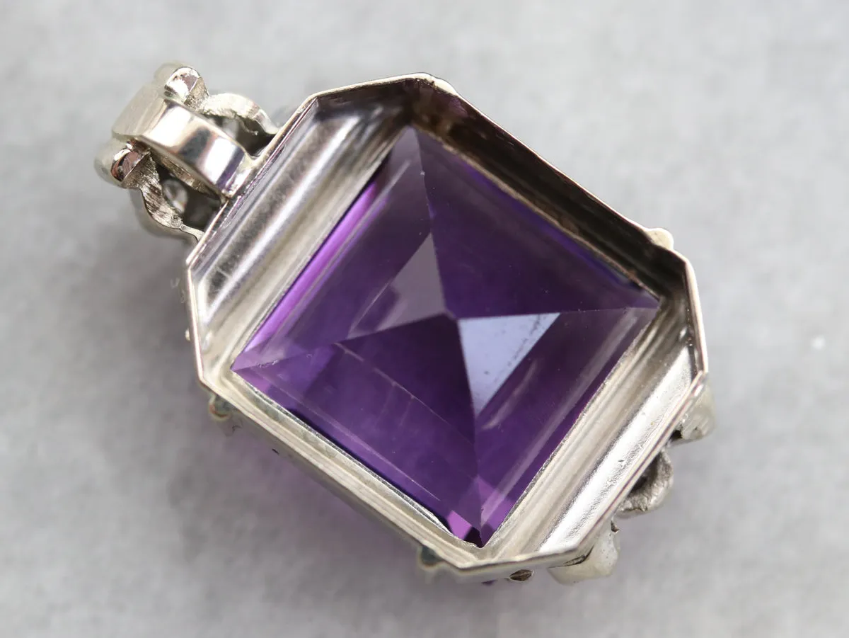 Amethyst and Diamond Cocktail Pendant