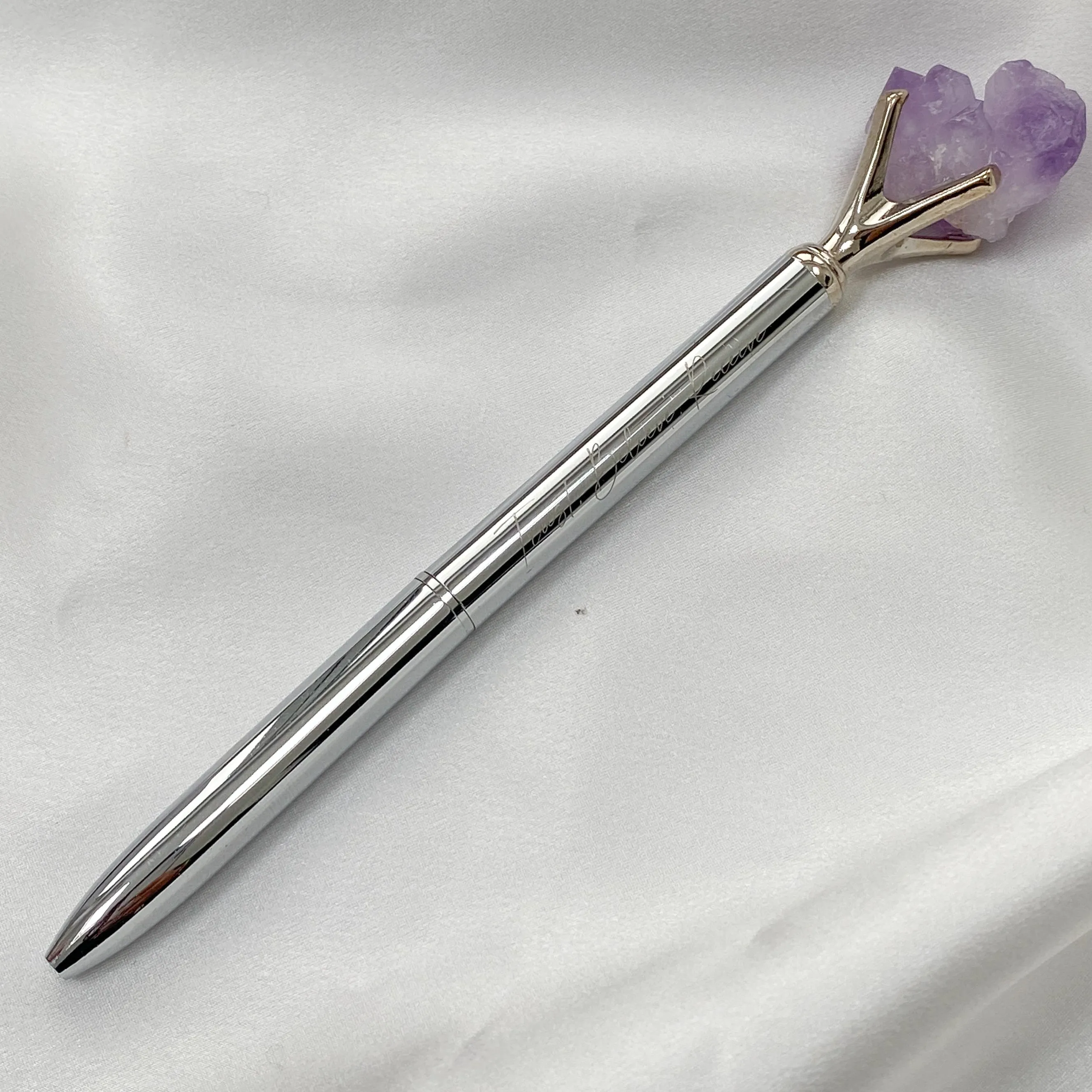 Amethyst Crystal Pen (Gold/ Silver/ Rose Gold)