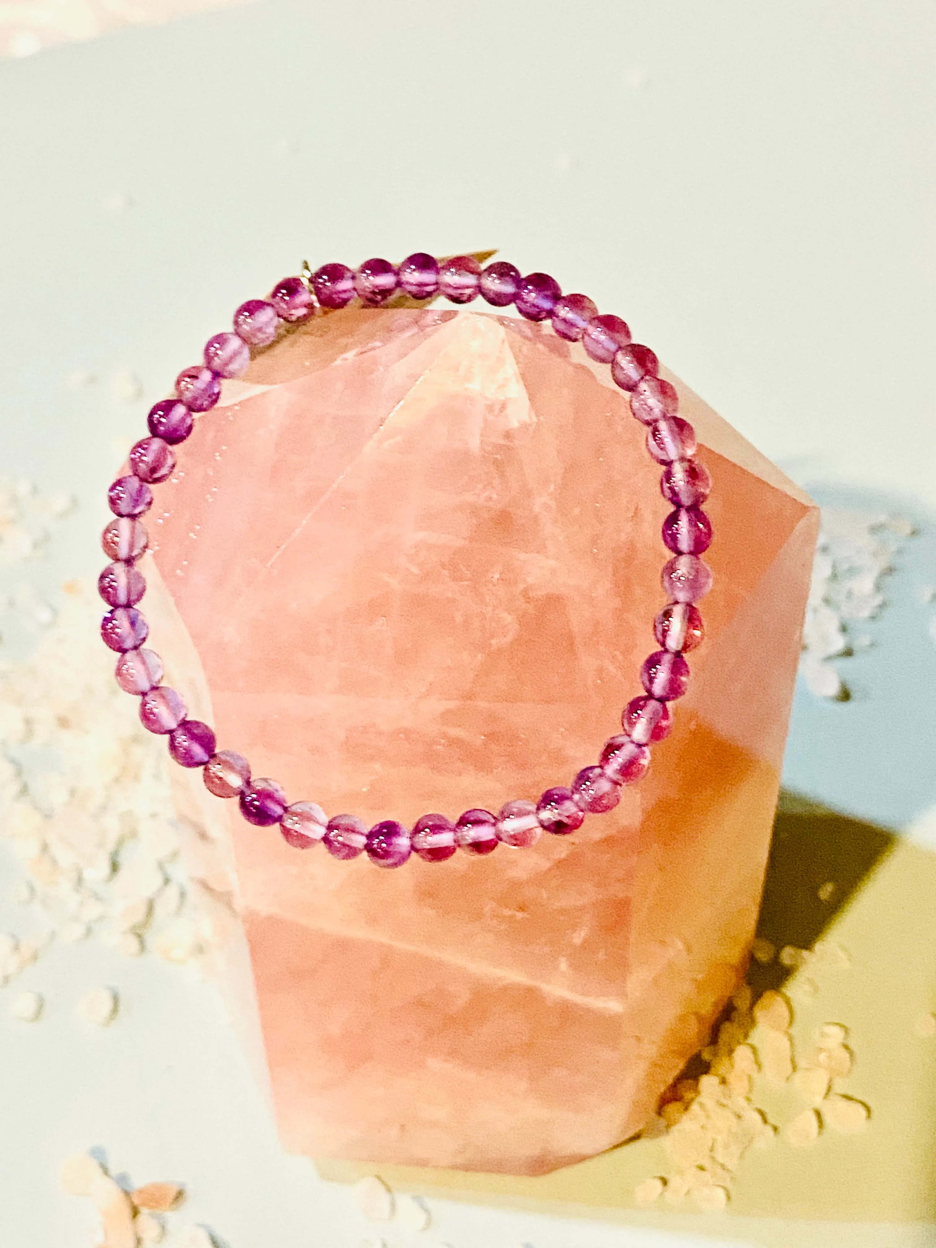 Amethyst Nature Inspired Bracelets 4mm