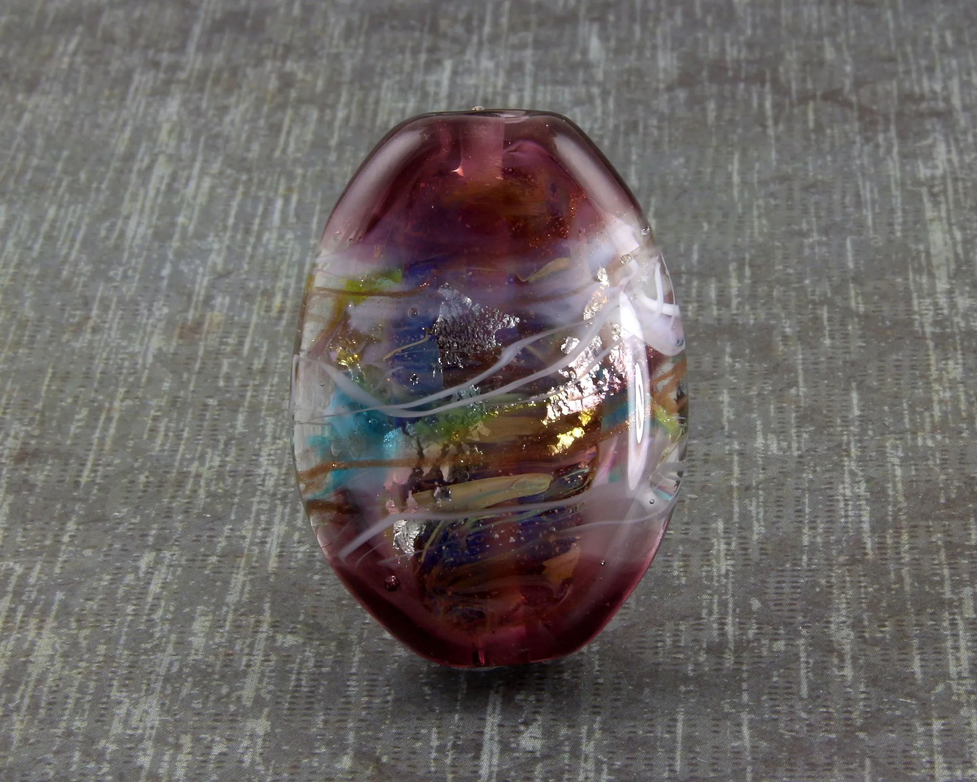 Amethyst Shimmer Lampwork Focal Bead SRA