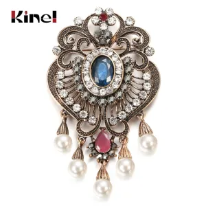 Antique Crystal Brooch Hijab Pin