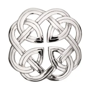 APS Eternal Interlace Plaid Brooch | Chrome