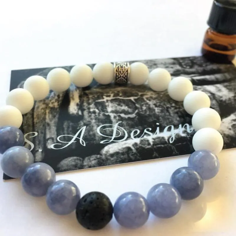 Aquamarine, White Onyx, Lava Gemstones   Young Living Essential Oil