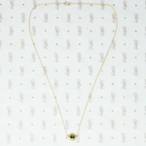 Blue Sapphire "O" Gold Necklace by brunet