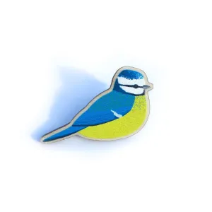 Blue Tit Wooden Pin