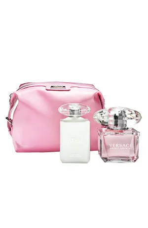 Bright Crystal for Women by Versace EDT 3.0 Oz. / Pink Cosmetica Pouch