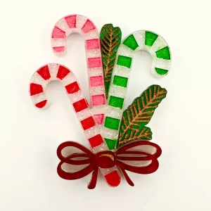 Candy cane - Brooch - Set of 4