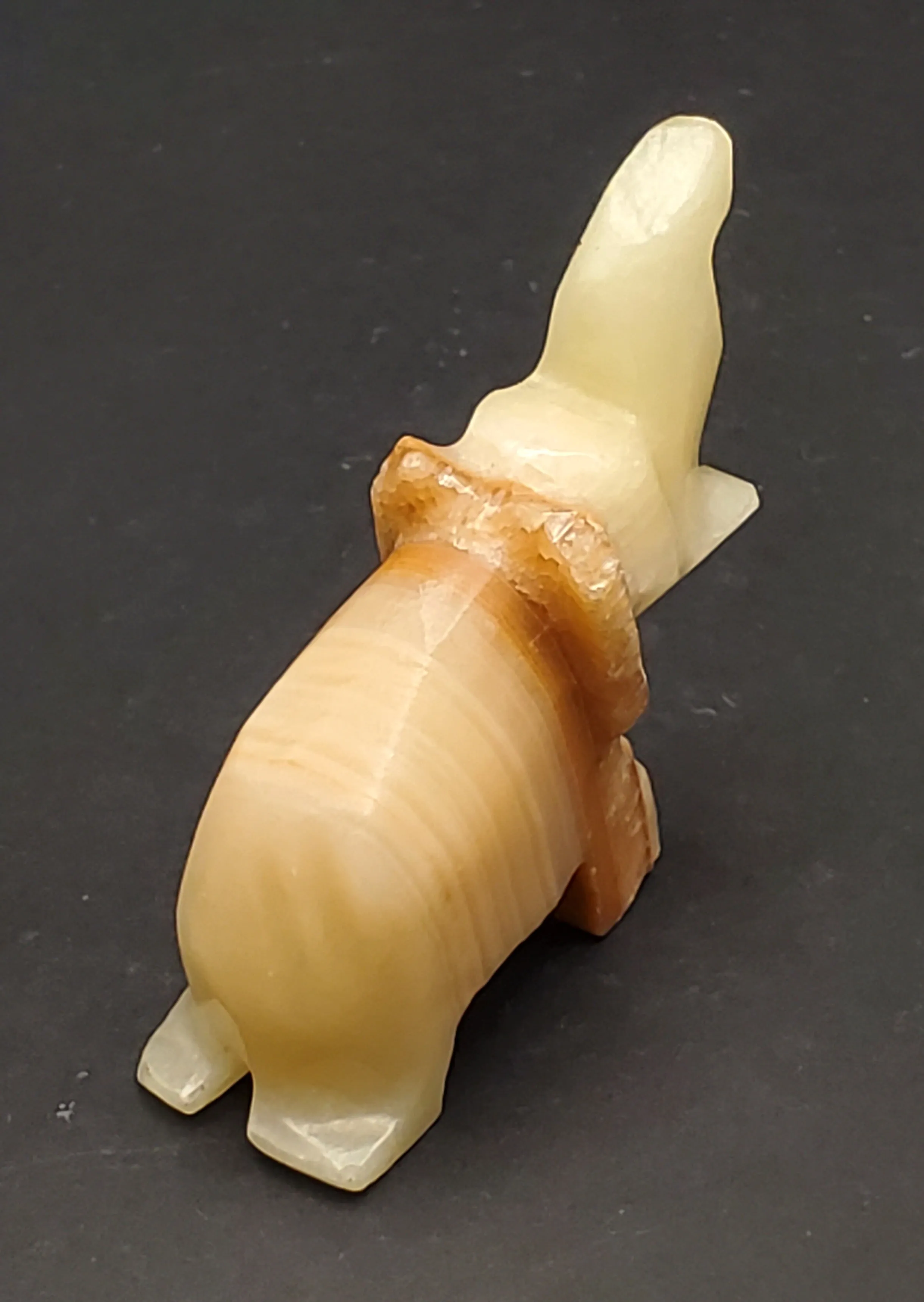 Carved Onyx Elephant Figurine