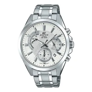 Casio Edifice Standard Chronograph Silver Stainless Steel Band Watch EFV580D-7A EFV-580D-7A