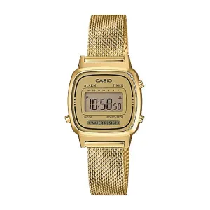 Casio Ladies' Vintage Standard Digital Gold Tone Mesh Band Watch LA670WEMY-9D LA-670WEMY-9D