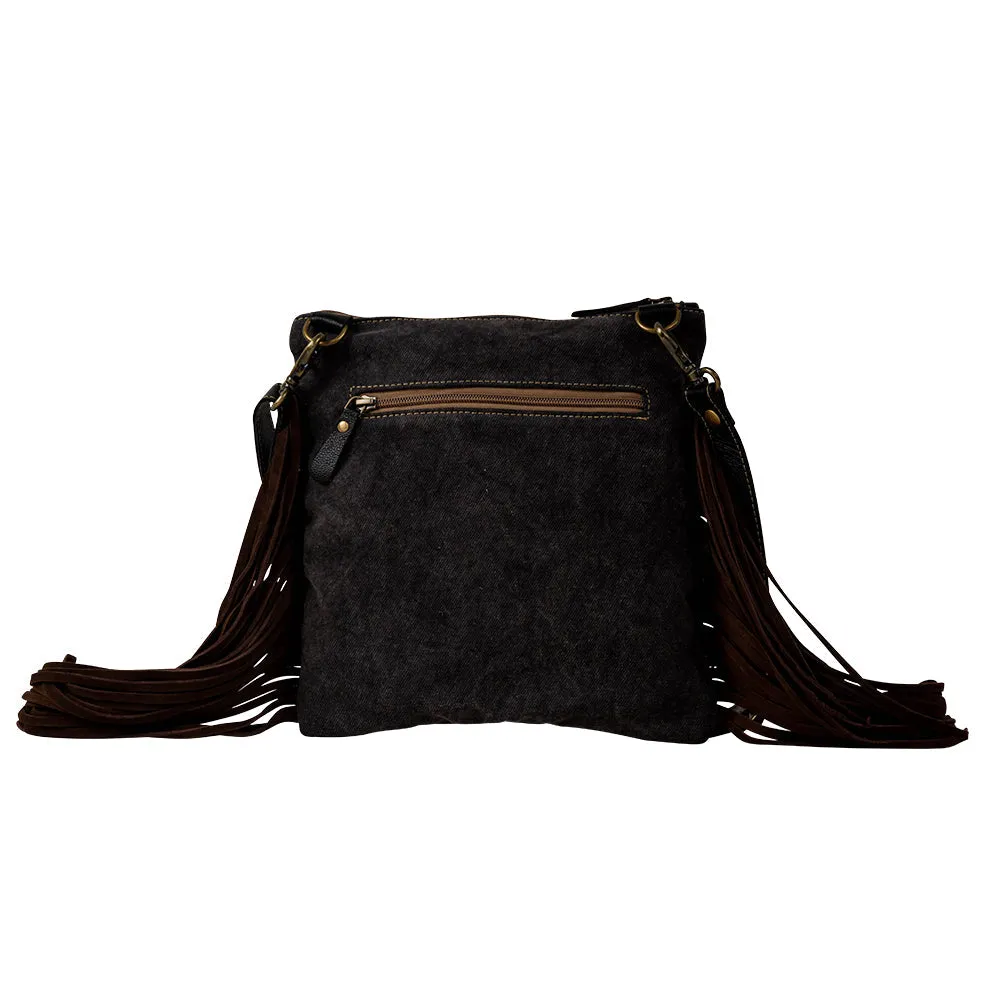 Cattle Drive Fringed Canvas & Hairon Bag