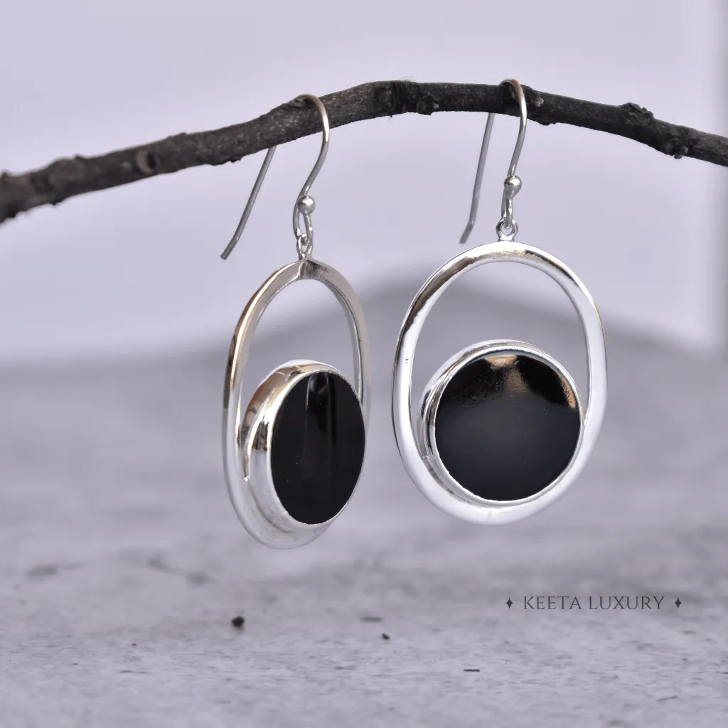 Coin Treasury - Onyx Earrings