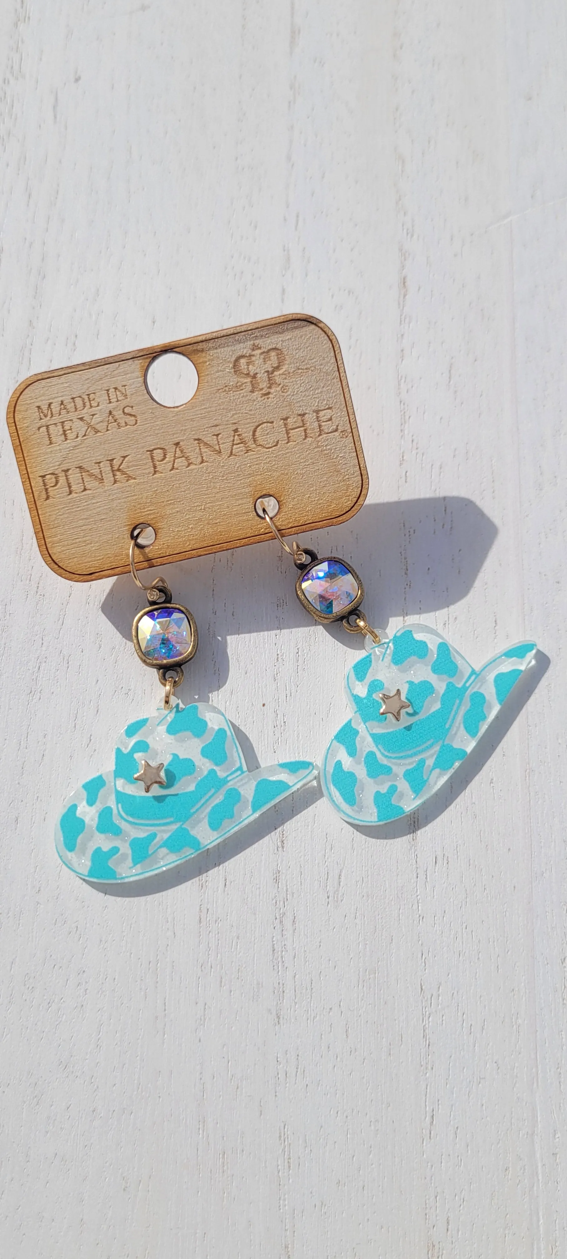 Cowboy Hats Earrings - Turquoise - Pink Panache