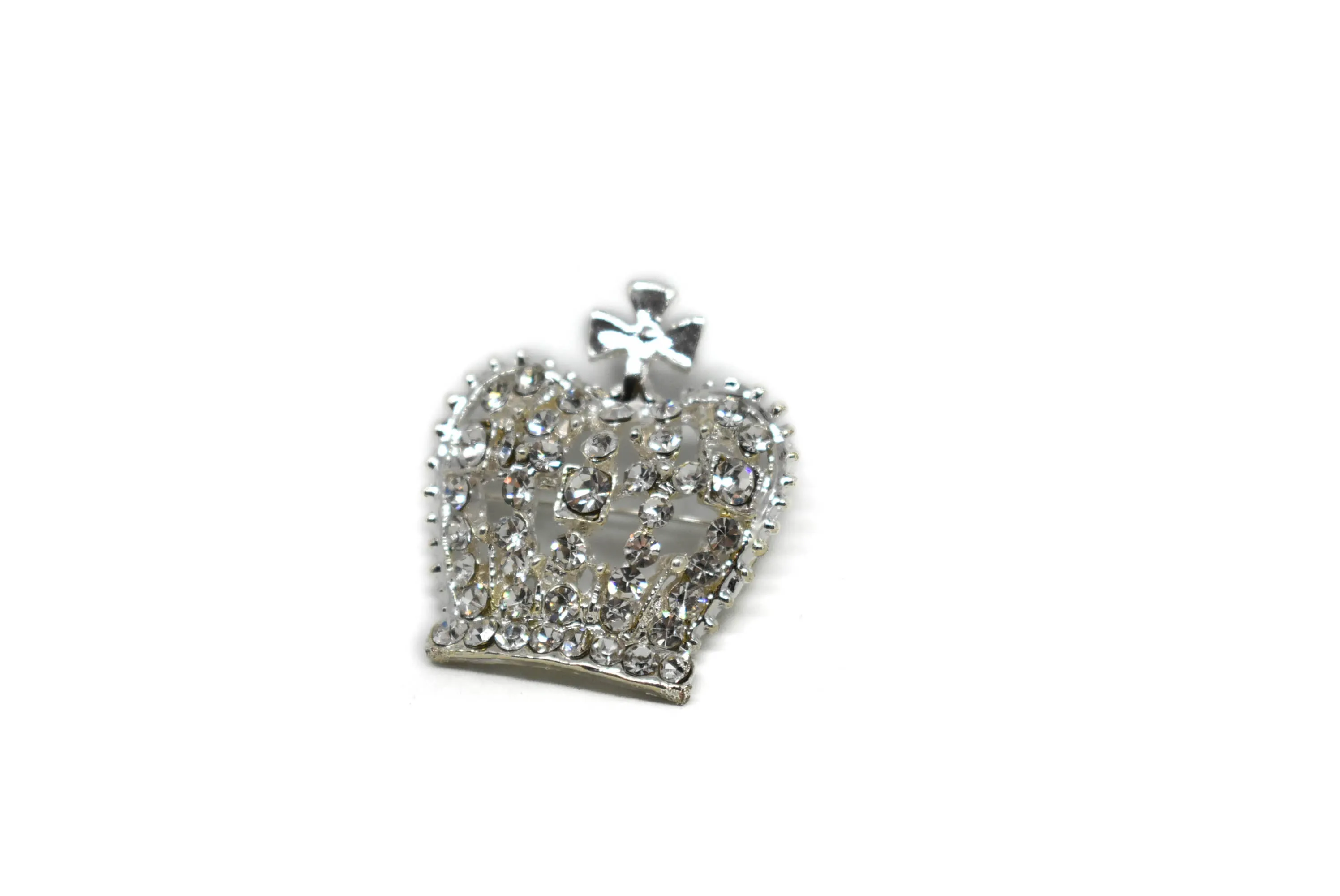 Crown Rhinestone Brooch 1.50" x 1.25"- 1 Piece