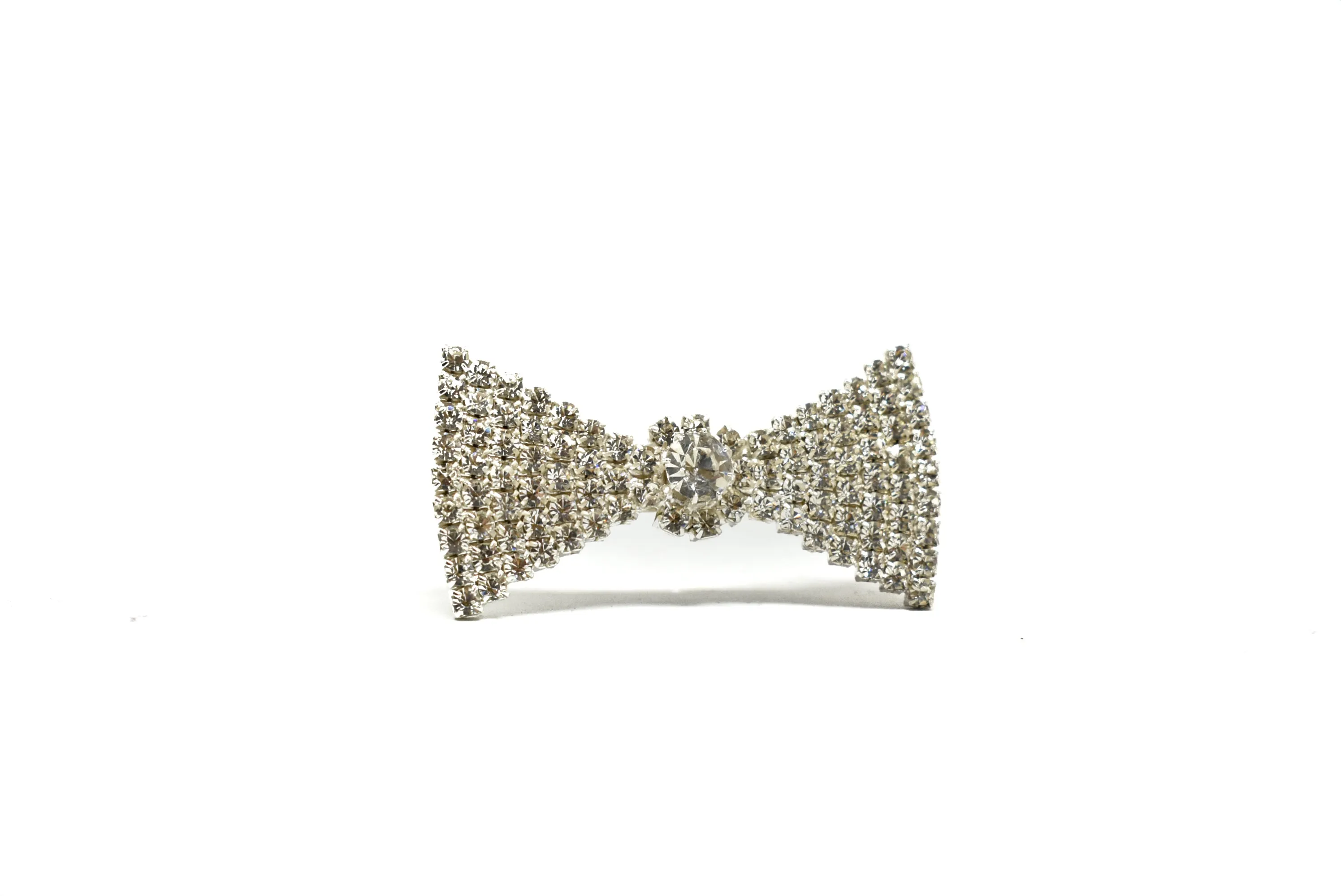 Crystal Rhinestone Triangular Bow Brooch 2'' x 1'' - 1 Piece