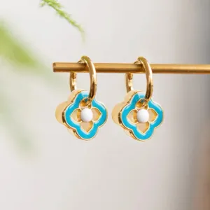 Dangle Earrings: Turquoise Clouds