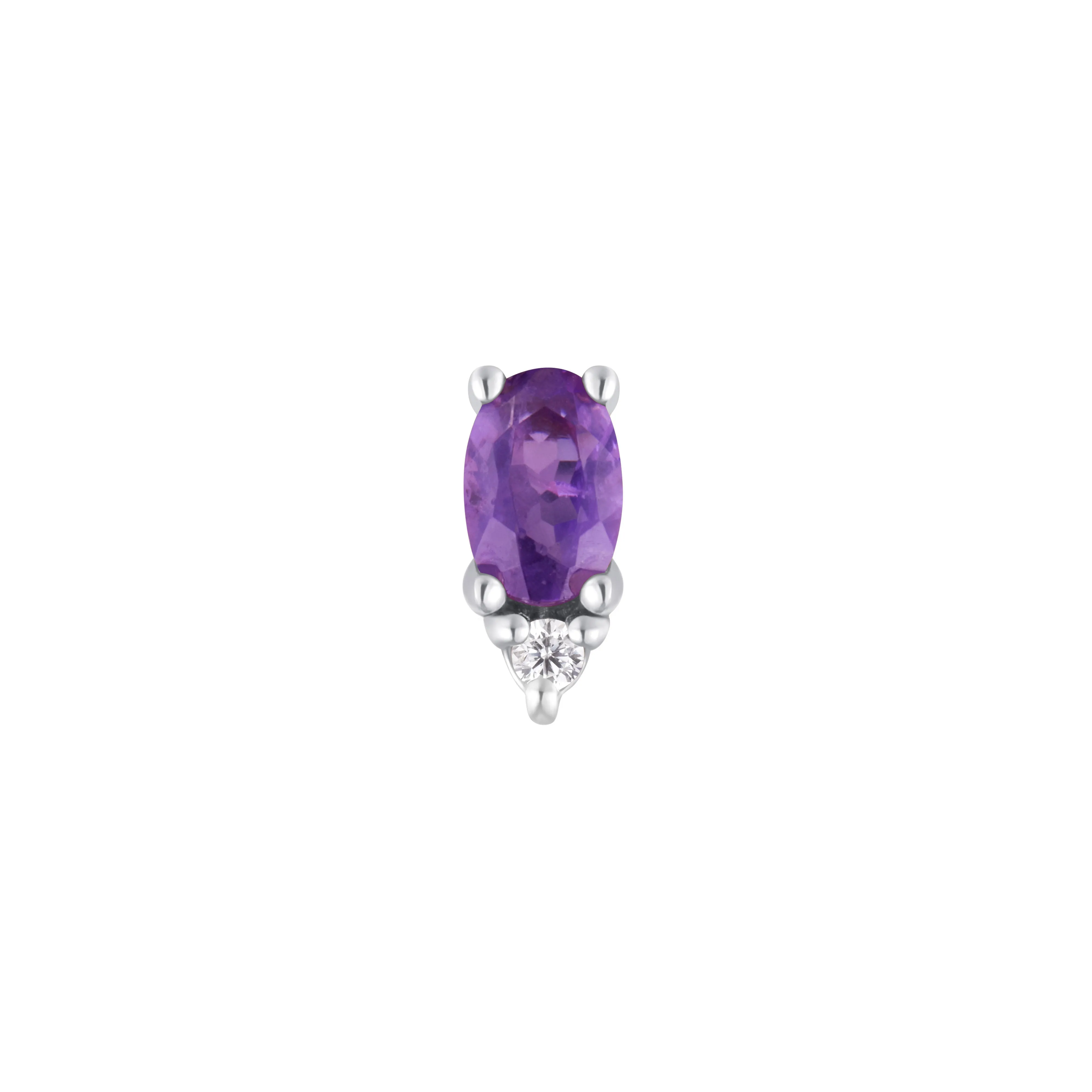 Desden - Amethyst   CZ - Threadless End