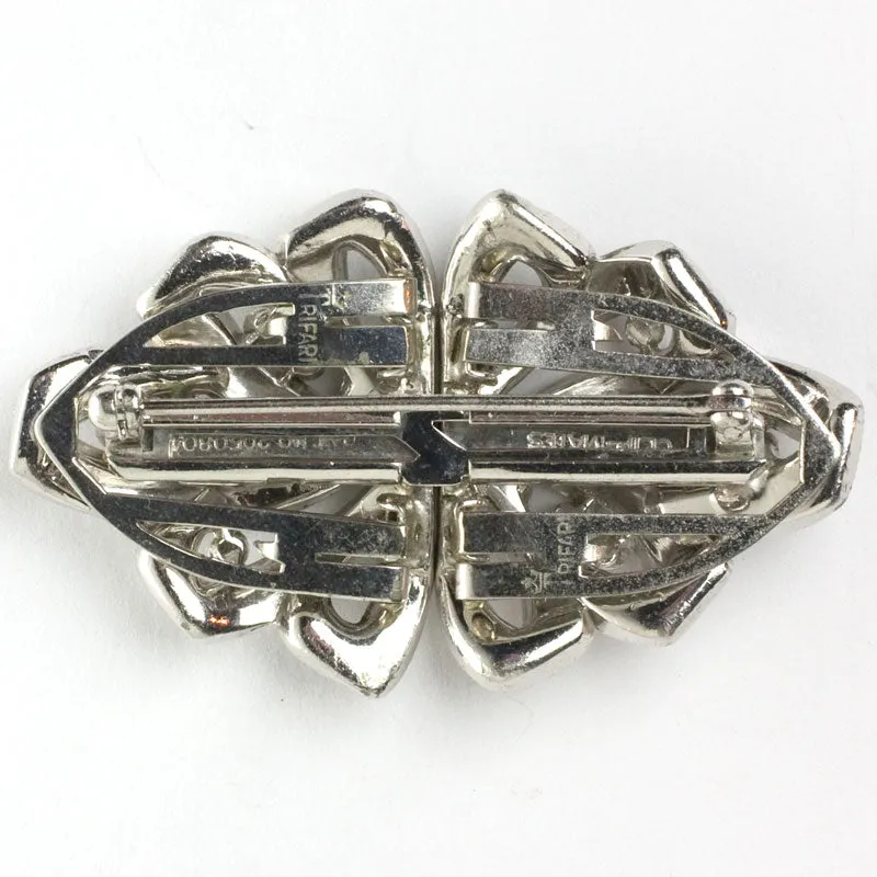 Diamanté Ribbon 1930s Clip-Mates by Trifari